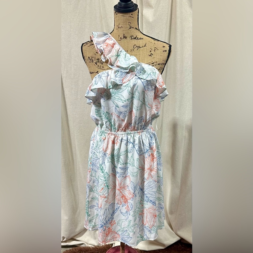 Stitch Fix Floral One-Shoulder Dress
